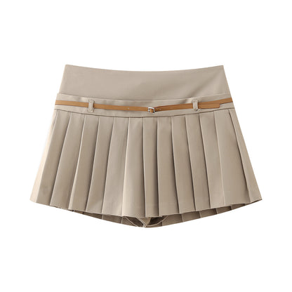 Marion – Jupe-culotte avec Ceinture Décorative Plissée
