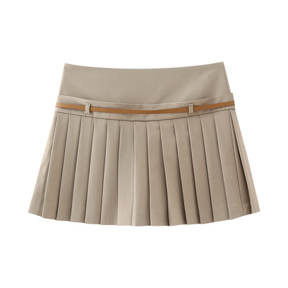 Marion – Jupe-culotte avec Ceinture Décorative Plissée