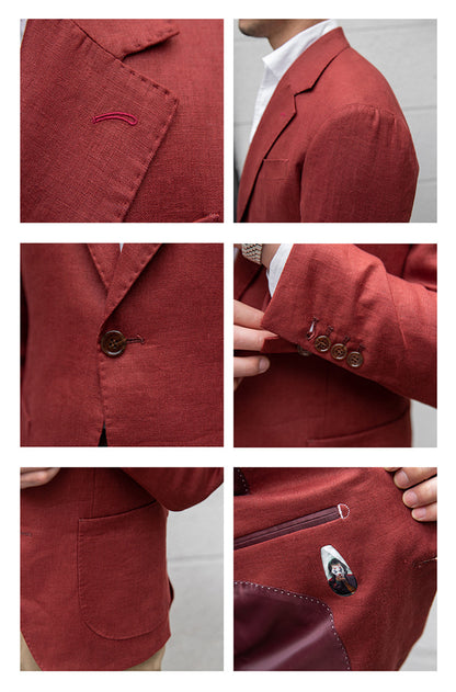 Stanley – Costume Slim Fit en Lin Pure de Haute Fabrication