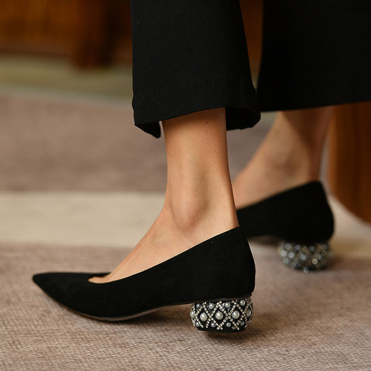 Jasmine – Chaussures à talons bas pointus pour femme