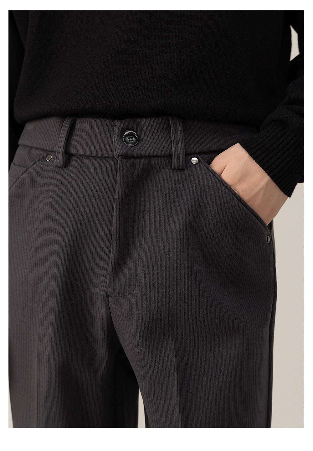 Liam – Pantalon en Laine Suspendu pour Homme