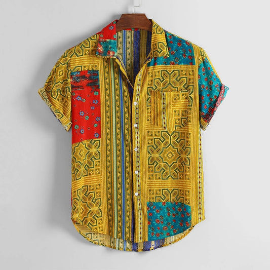 Mary – Chemise Décontractée Imprimée à Col Ouvert