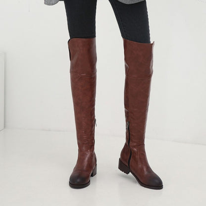 Ruby – Bottes Hautes au-dessus du Genou, Talon Carré