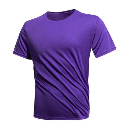 Hugh – T-shirt en soie glacée pour hommes, séchage rapide