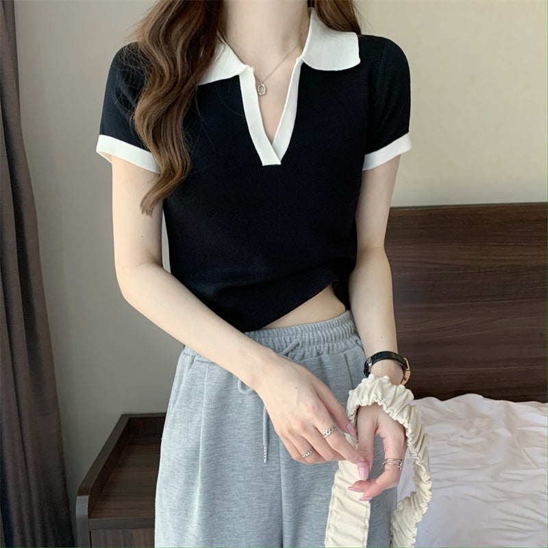 Emily – Pull en Maille à Col Polo pour Femme