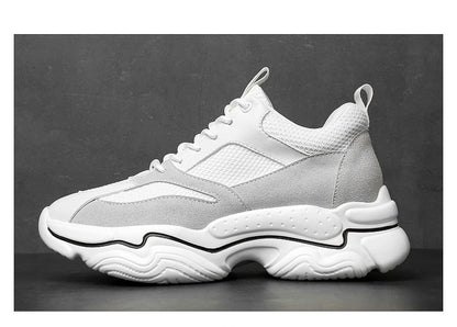Wayne – Chaussures Casual Mi-Talon à Rehaussement Invisible et Cuir Vegan