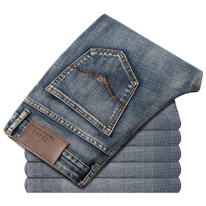 Samuel – Pantalon Droit Élastique en Denim pour Homme