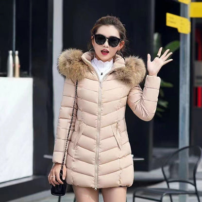 Megan – Veste Chaude avec Capuche en Fourrure pour Femme