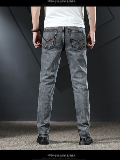 Samuel – Pantalon Droit Élastique en Denim pour Homme
