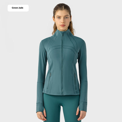 Janet – Veste de Sport Élastique avec Fermeture Éclair pour Yoga et Fitness