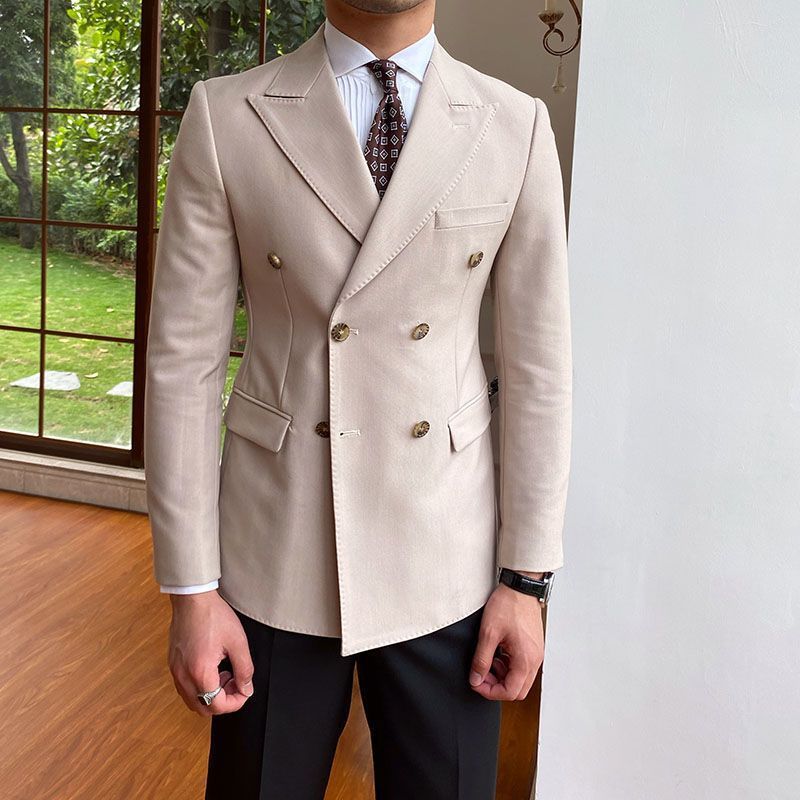 Laurence – Veste de costume à double boutonnage décontractée pour homme
