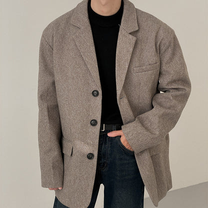 Noel – Veste de costume à simple boutonnage de style hongkongais vintage