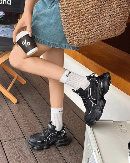 Deborah – Baskets Épaisses à Plateforme Effet Délavé pour Femmes