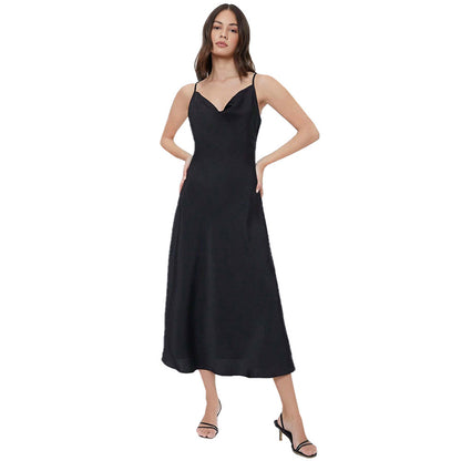 Audrey – Robe Satinée à Bretelles