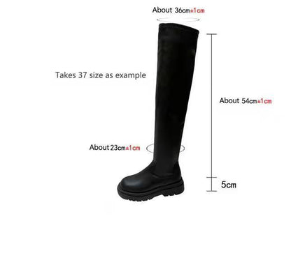 Holly – Bottes Hautes à Semelle Épaisse pour Femmes