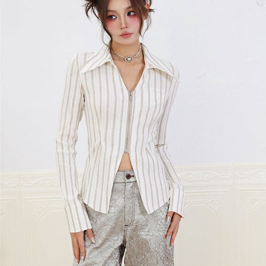 Joanne – Cardigan Slim Fit à Rayures