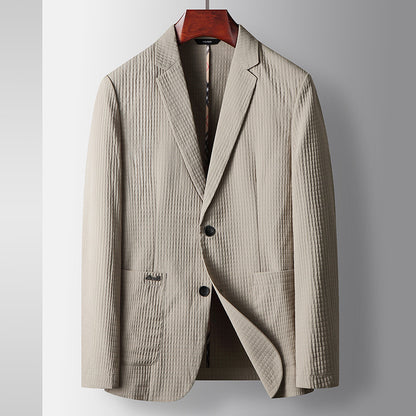Colin – Manteau fin en couleur unie sans repassage
