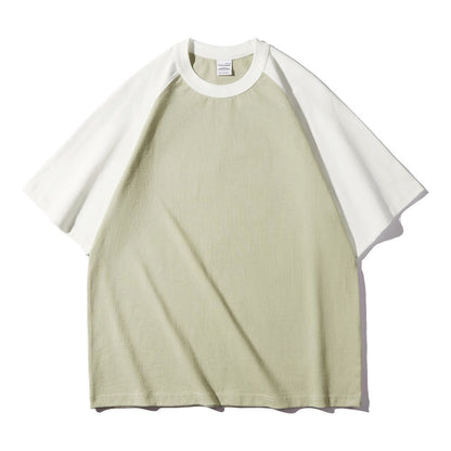 Samuel – T-shirt Épais à Manches Courtes Raglan Contrastées