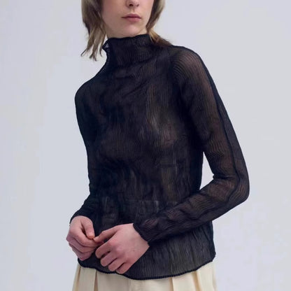 Helen – Haut Transparent Léger et Extensible de Grande Taille