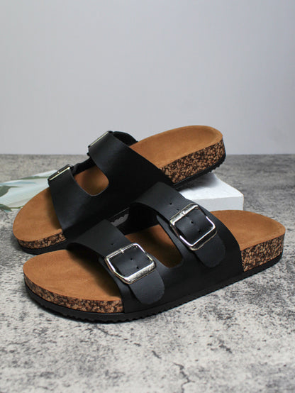 Jenny – Sandales de Plage en Liège avec Surface en Cuir Vegan