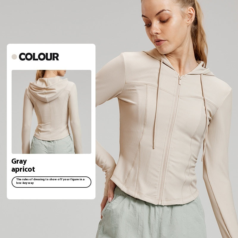 Mary – Manteau de Yoga à Manches Longues Coupe Slim