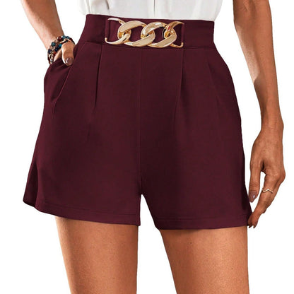 Charlotte – Élégant Short à Taille Haute Plissé