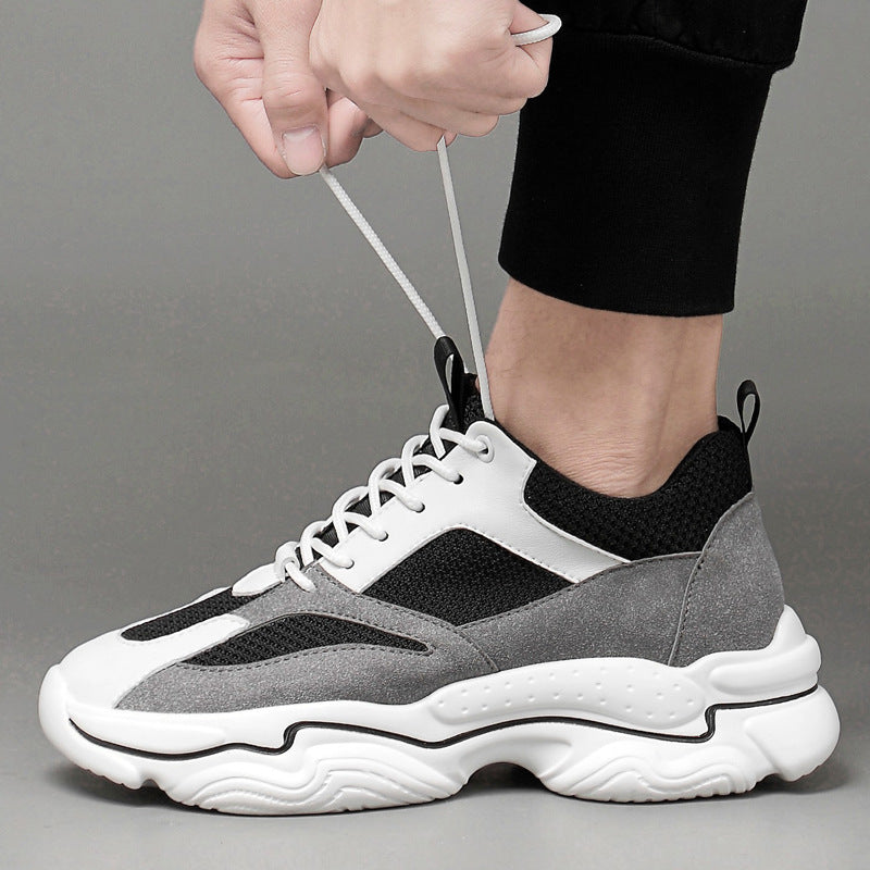 Wayne – Chaussures Casual Mi-Talon à Rehaussement Invisible et Cuir Vegan