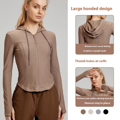 Mary – Manteau de Yoga à Manches Longues Coupe Slim