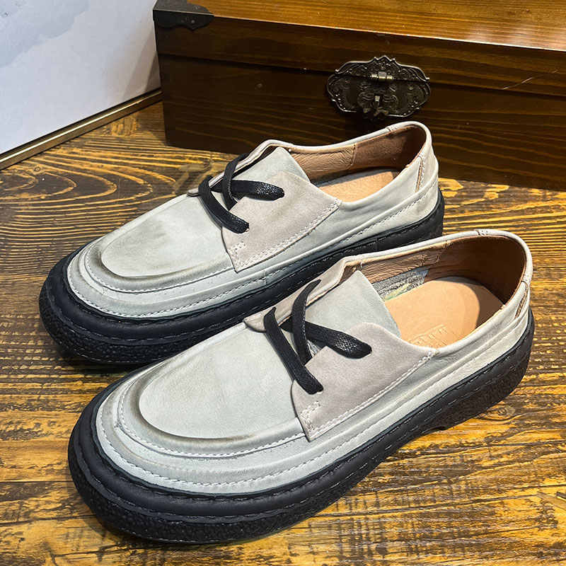 Jim – Chaussures en Cuir Végan à Enfiler avec Plateforme