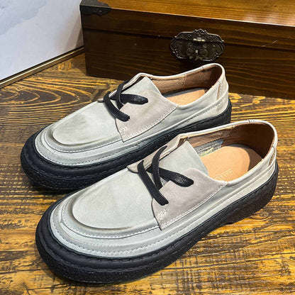 Jim – Chaussures en Cuir Végan à Enfiler avec Plateforme