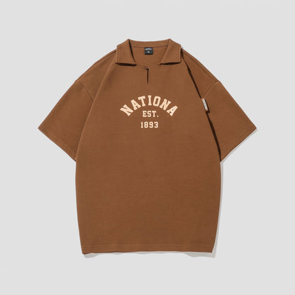 Jim – Chemise à Col Revers en Coton Perlé Lourd