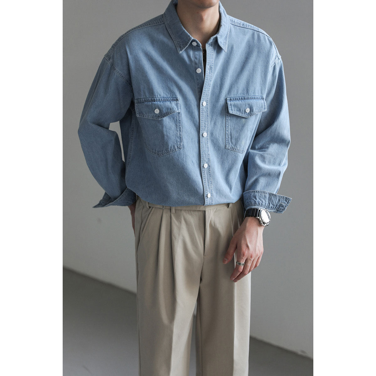 Matt – Chemise en Denim à Manches Longues pour Homme
