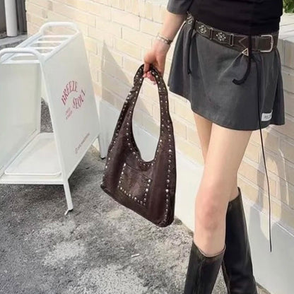 Michelle – Sac à Épaule Rivet Rétro