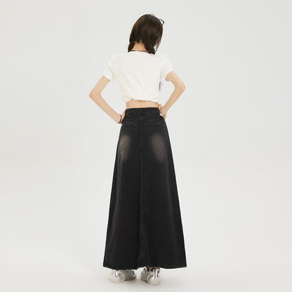 Tamara – Jupe en Jean Taille Haute à la Mode