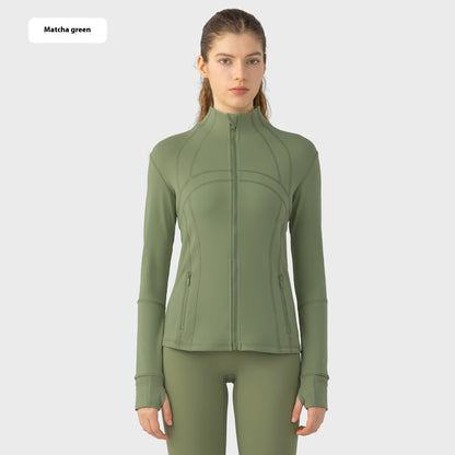 Janet – Veste de Sport Élastique avec Fermeture Éclair pour Yoga et Fitness