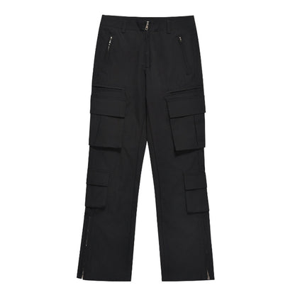 Kevin – Pantalon Cargo Large à Poches Multiples Noir