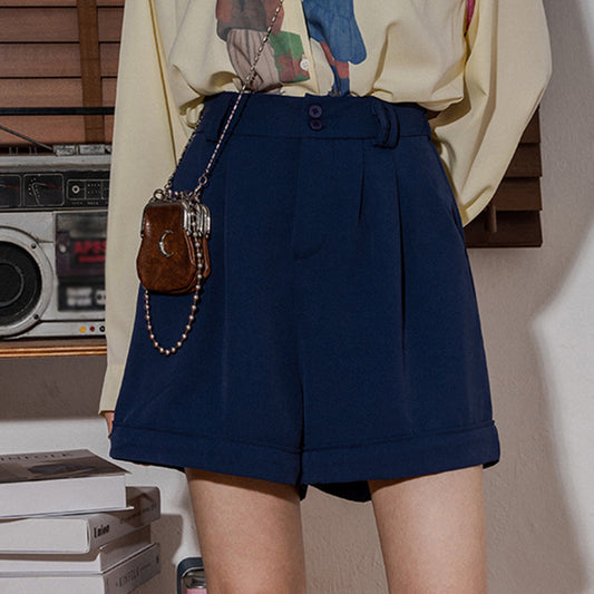Amy – Shorts Drapés Taille Haute pour Femmes
