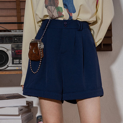 Amy – Shorts Drapés Taille Haute pour Femmes