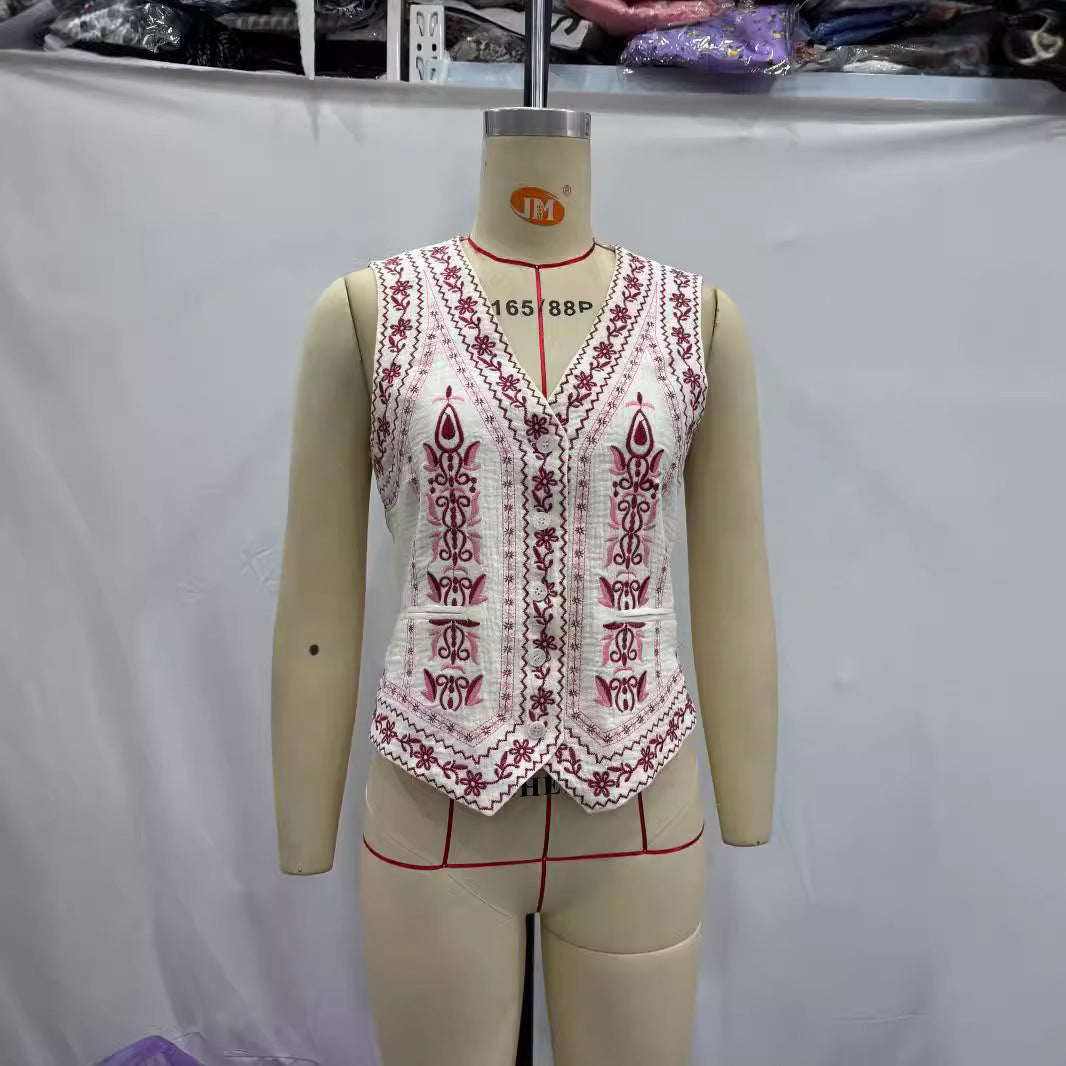 Melanie – Veste Brodée en Polyester pour Femme