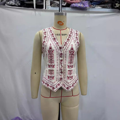 Melanie – Veste Brodée en Polyester pour Femme