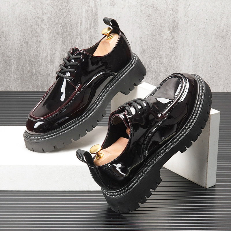Rhys – Chaussures Casual Rétro Britanniques avec Semelle Épaisse