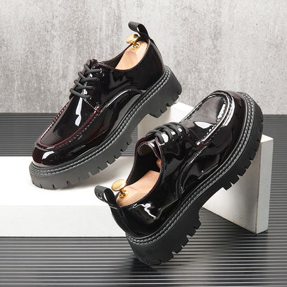 Rhys – Chaussures Casual Rétro Britanniques avec Semelle Épaisse