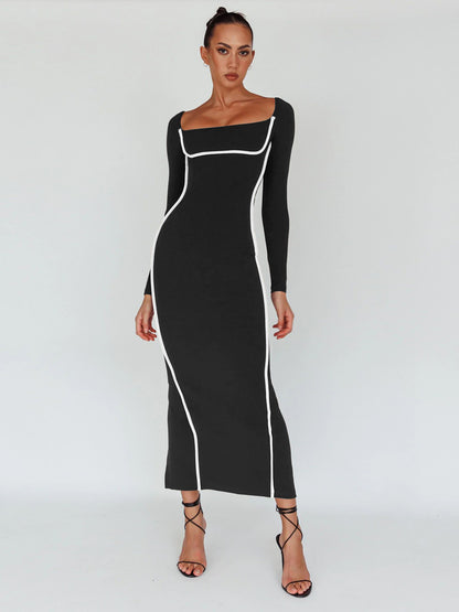 Carly – Robe Élégante à Agencement de Couleurs