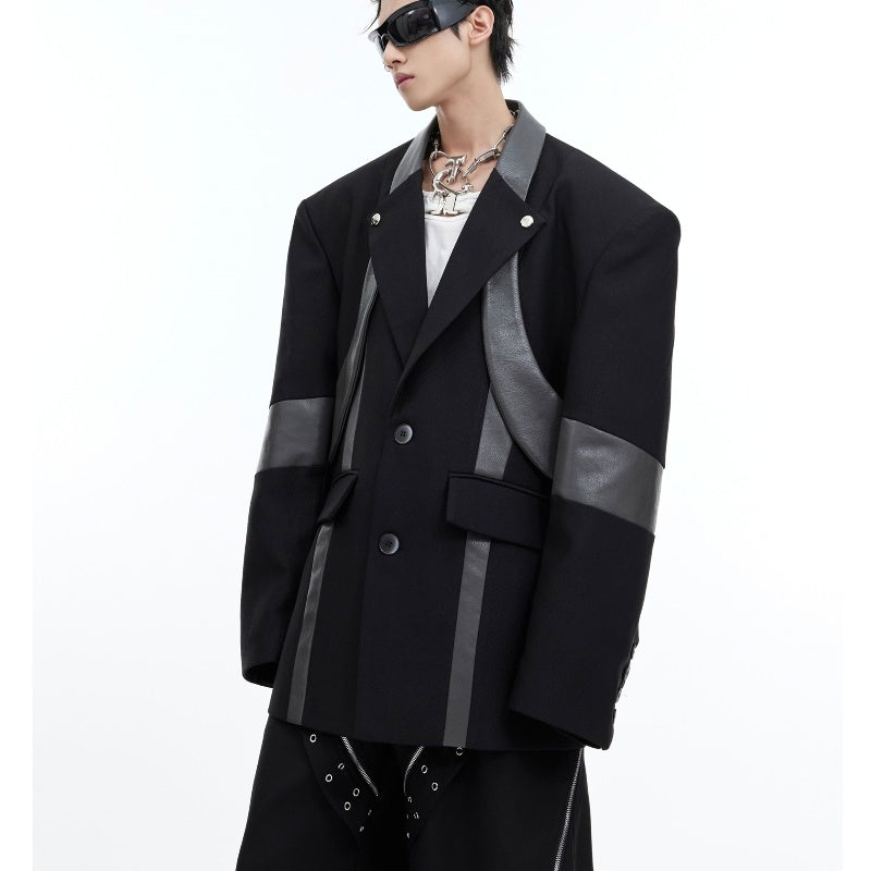 Cameron – Veste de costume avec épaule rembourrée et couture tridimensionnelle