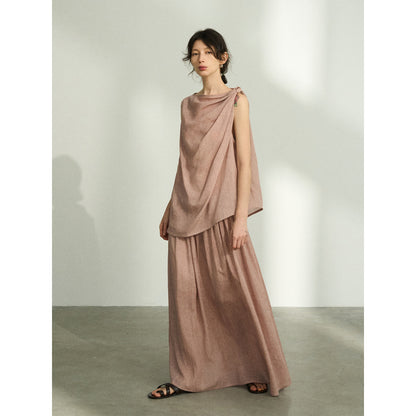 Betty – Jupe Plissée Parapluie en Tencel et Lin pour Femme