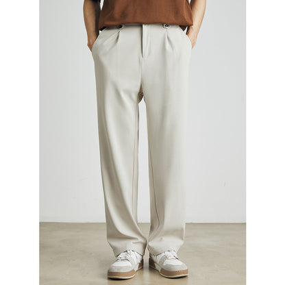 Alison – Pantalon Long Droit en Soie Glacée