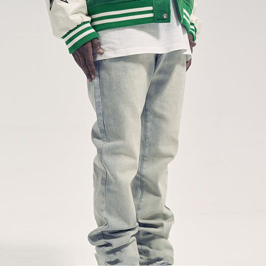 Garry – Jean Évasé Tendance Slim Fit Usé et Effiloché