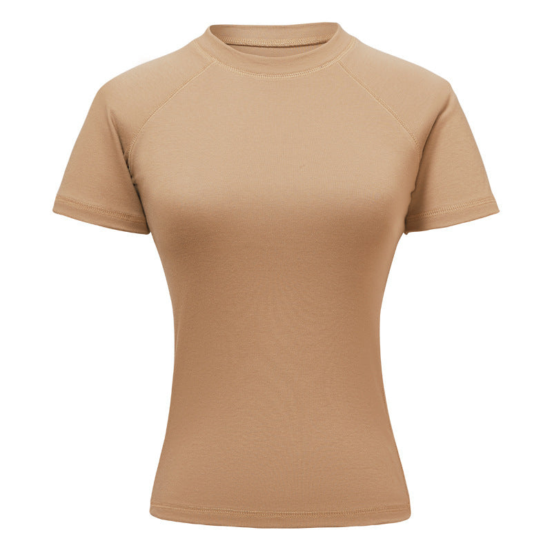 Rachael – T-shirt à Manches Raglan et Couleur Unie