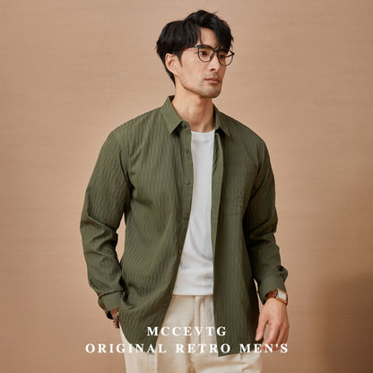 Jeff – Chemise Plissée Ample pour Automne