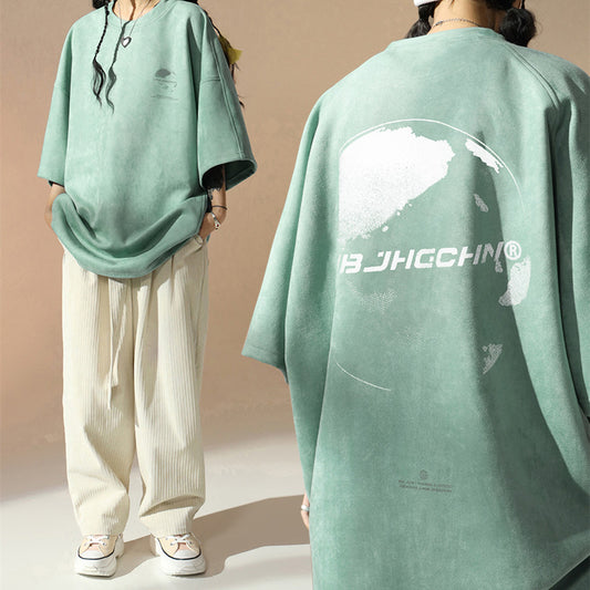 Emily – T-shirt Oversize en Suédine